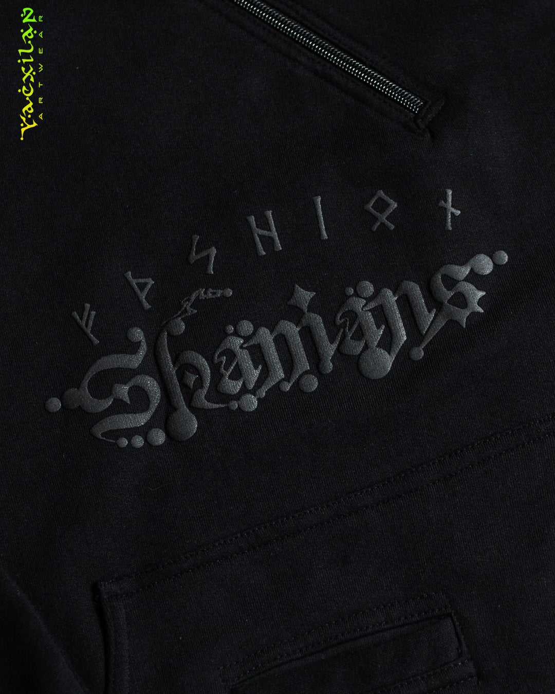 Hoodie Men Pullover / Cotton Fleece - BLACK SHAMANS